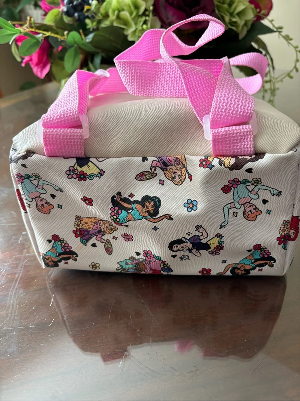 Disney Princess Pink and White Patterned Mini Backpack